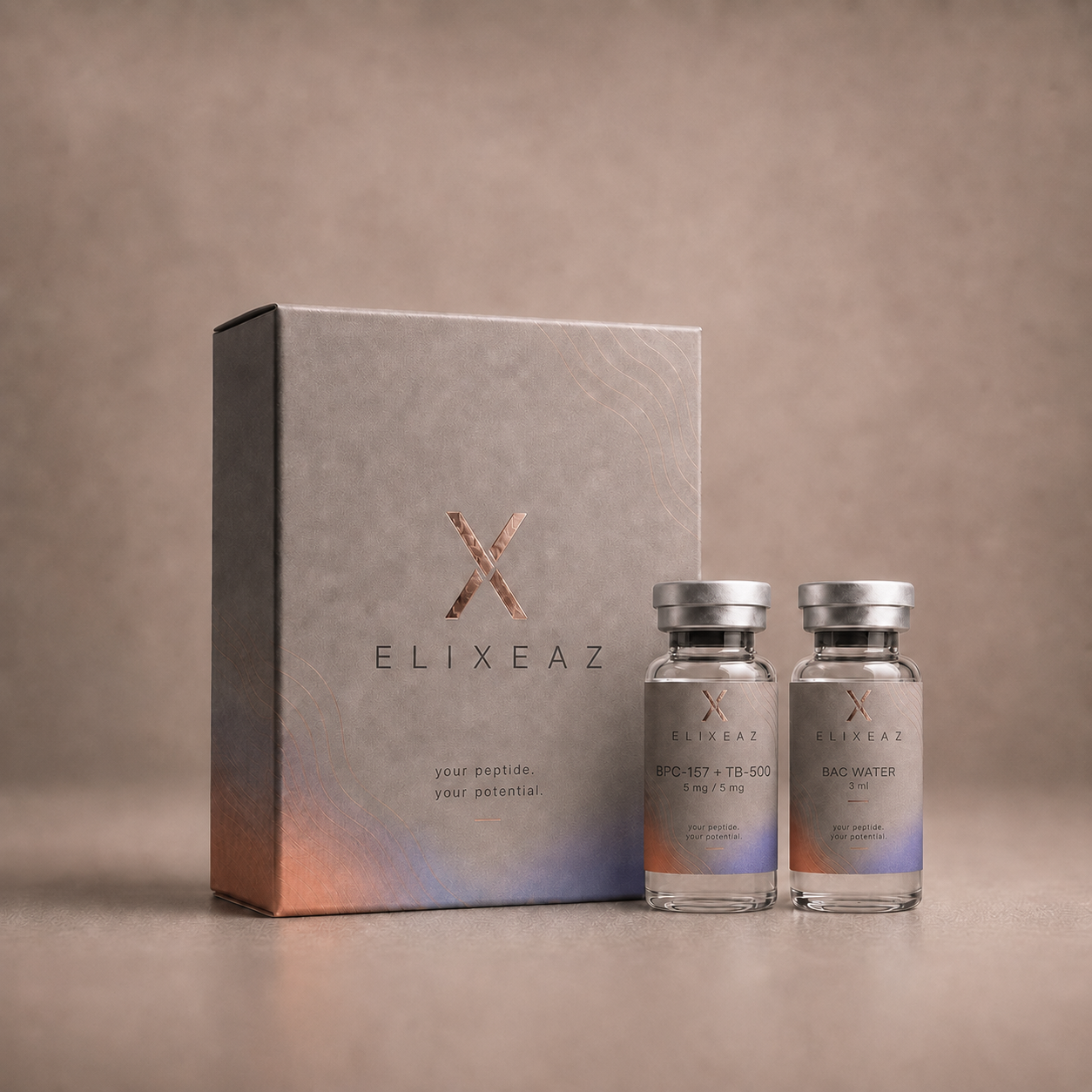 ELIXEAZ BPC-157 + TB-500 5 mg / 5 mg. + BAC Water 3ml