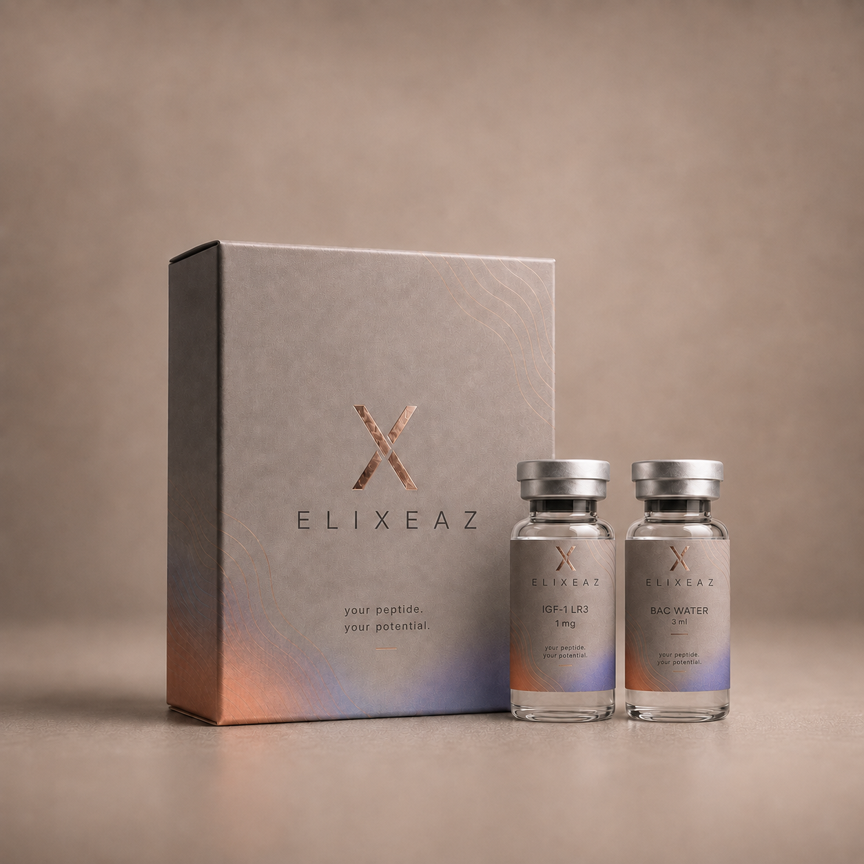 ELIXEAZ IGF‑1 LR3 – 1 MG | 50 mg + BAC WATER 3 ml