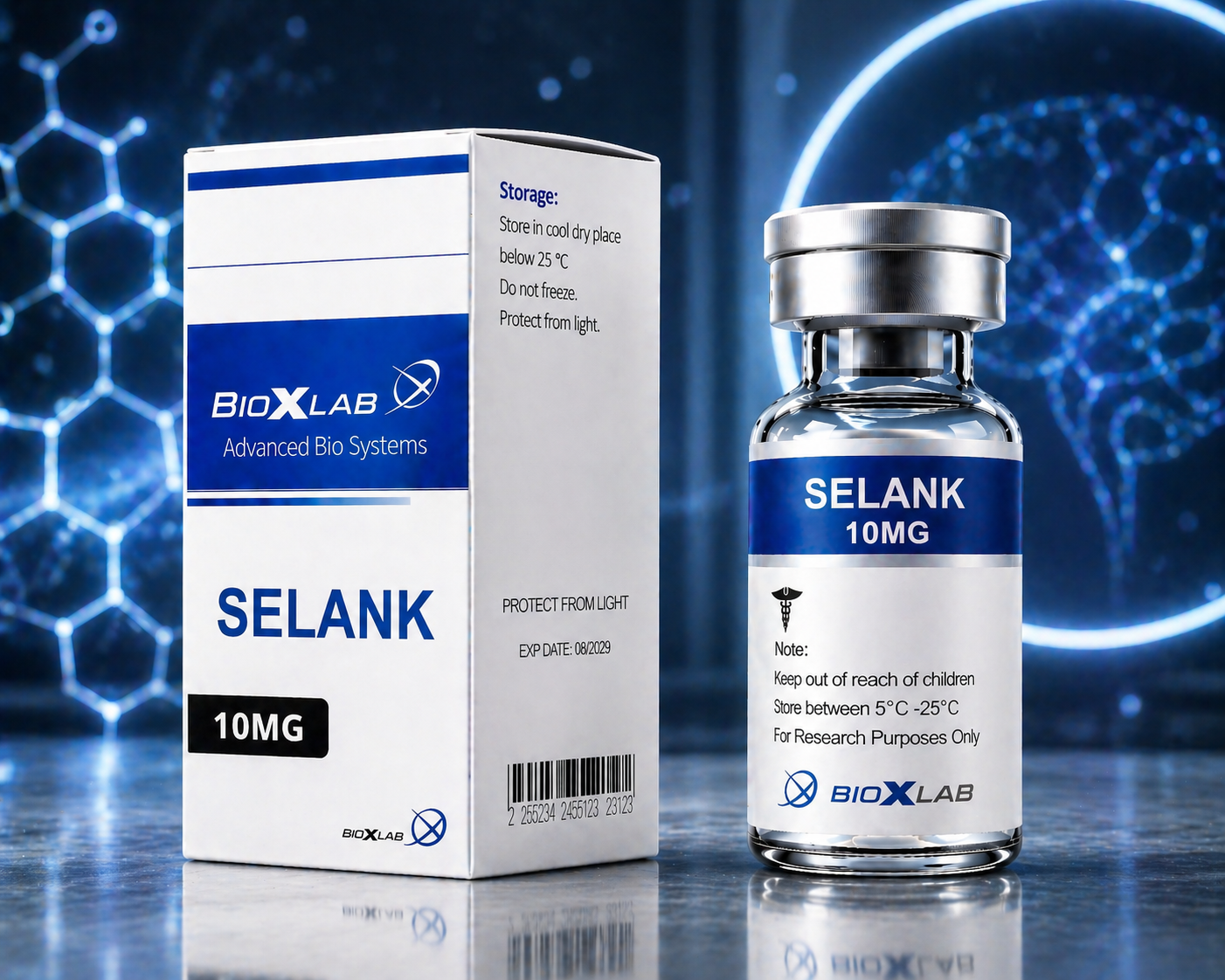 Selank 10MG  Neuro Balance Complex – Premium Peptide Formula (10mg)